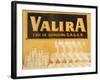 Empty Wine & Water Glasses in Front of Valira Publicity Sign-Peter Medilek-Framed Photographic Print