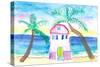 Emy's Tropical Beach House-M. Bleichner-Stretched Canvas