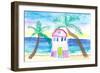 Emy's Tropical Beach House-M. Bleichner-Framed Art Print