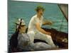 En Bateau - In a boat,1874 Canvas,92.2 x 130,2cm.-Edouard Manet-Mounted Giclee Print