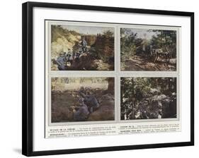 En Face De La Voevre, Caisson De 75, Mitrailleurs, Tranchees Sous Bois-Jules Gervais-Courtellemont-Framed Photographic Print