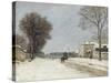 En hiver, effet de neige (1876)-Alfred Sisley-Stretched Canvas