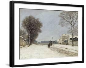 En hiver, effet de neige (1876)-Alfred Sisley-Framed Giclee Print