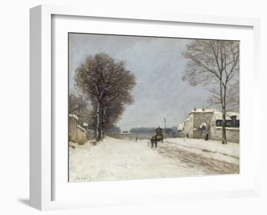 En hiver, effet de neige (1876)-Alfred Sisley-Framed Giclee Print