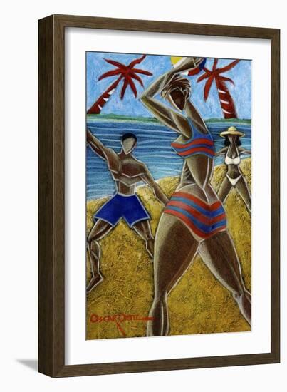 En Luquillo Se Goza-Oscar Ortiz-Framed Giclee Print