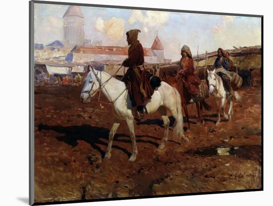 En Orient (In the Orient). Peinture De Franz Roubaud (1856-1928). Huile Sur Bois, 67,5 X 49 Cm, 190-Franz Roubaud-Mounted Giclee Print