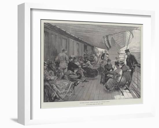En Route to Brazil, Sketch on Board the Steam-Ship Thames-William Heysham Overend-Framed Giclee Print
