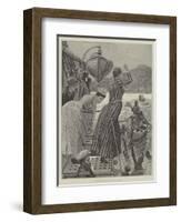 En Route to India, Diving for Coin at Aden-null-Framed Giclee Print