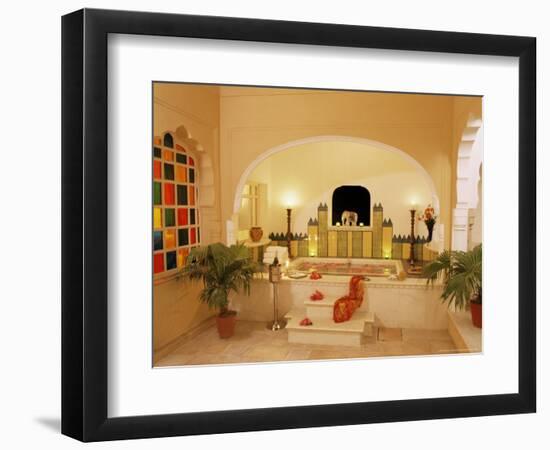 En Suite Bathroom Finished with a Hint of Moroccan Style, Samode Palace, Samode, India-John Henry Claude Wilson-Framed Photographic Print