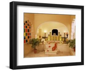 En Suite Bathroom Finished with a Hint of Moroccan Style, Samode Palace, Samode, India-John Henry Claude Wilson-Framed Photographic Print