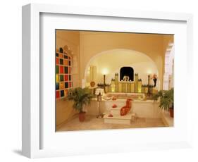 En Suite Bathroom Finished with a Hint of Moroccan Style, Samode Palace, Samode, India-John Henry Claude Wilson-Framed Photographic Print