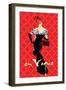 En Vogue Fashion Illustration in Red-null-Framed Art Print