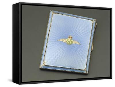 Enameled Silver Cigarette Case for Women with Coat-Of-Arms of Royal Air  Force Giclee Print