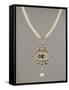 Enamelled Gold Pendant Set with Precious Stones-null-Framed Stretched Canvas