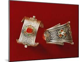 Enamelled Silver and Coral Bracelets, Morocco-null-Mounted Giclee Print