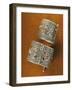 Enamelled Silver Bracelets with Coral Studs, Middle East and Morocco-null-Framed Giclee Print