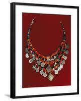 Enamelled Silver, Precious Stone and Coral Pendants, Morocco-null-Framed Giclee Print