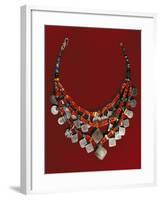 Enamelled Silver, Precious Stone and Coral Pendants, Morocco-null-Framed Giclee Print