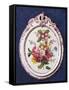 Enamelled Tile with Floral Decorations, Ceramic, Lodi Manufacture, Lombardy, Italy-null-Framed Stretched Canvas