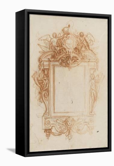 Encadrement de miroir-Charles Le Brun-Framed Stretched Canvas