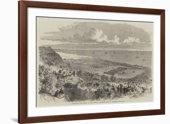 Encampment and Review of the Suffolk Volunteer Corps at Lowestoft-null-Framed Giclee Print