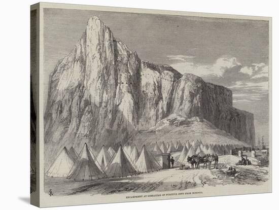 Encampment at Gibraltar of Fugitive Jews from Morocco-null-Stretched Canvas