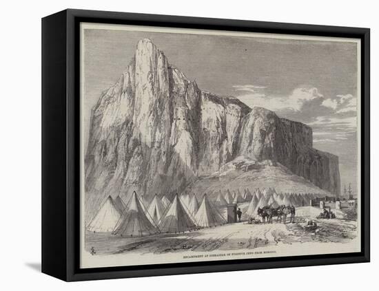 Encampment at Gibraltar of Fugitive Jews from Morocco-null-Framed Stretched Canvas