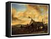 Encampment at the time of the Thirty Years' War-Philips Wouwerman-Framed Stretched Canvas