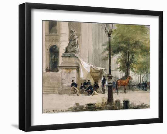 Encampment in Place De La Boure, June 4, 1871, During Siege of Paris-Isidore Pils-Framed Giclee Print