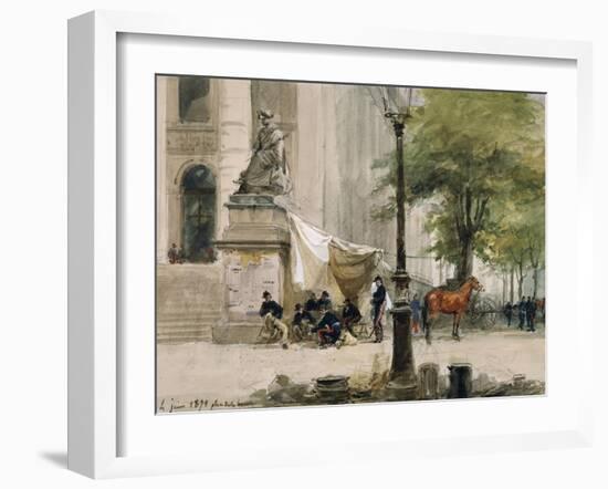 Encampment in Place De La Boure, June 4, 1871, During Siege of Paris-Isidore Pils-Framed Giclee Print