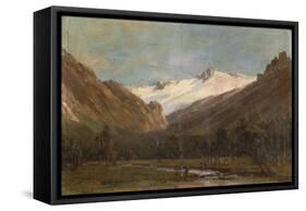 Encampment in the Sierras-Thomas Hill-Framed Stretched Canvas