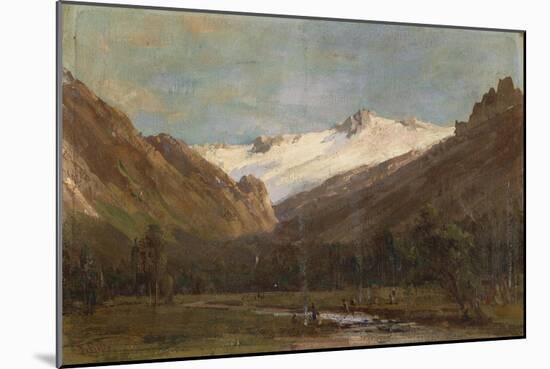 Encampment in the Sierras-Thomas Hill-Mounted Giclee Print