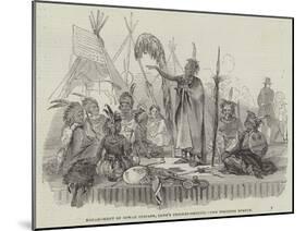 Encampment of Ioway Indians, Lord's Cricket-Ground, the Welcome Speech-null-Mounted Giclee Print