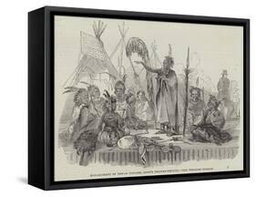 Encampment of Ioway Indians, Lord's Cricket-Ground, the Welcome Speech-null-Framed Stretched Canvas