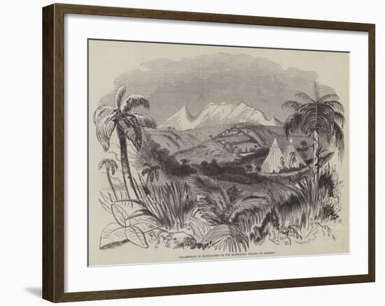 Encampment of Naturalists in the Marriaqua Valley, St Vincent-null-Framed Giclee Print