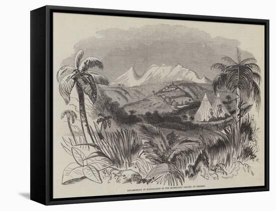 Encampment of Naturalists in the Marriaqua Valley, St Vincent-null-Framed Stretched Canvas