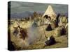 Encampment of Nomadic Bedouins-Stefano Ussi-Stretched Canvas