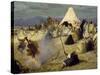 Encampment of Nomadic Bedouins-Stefano Ussi-Stretched Canvas