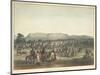 Encampment of Piekann Indians, Pub. 1842 (Colour Litho)-Karl Bodmer-Mounted Giclee Print