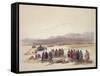 Encampment of the Alloeen in Wady Araba-David Roberts-Framed Stretched Canvas