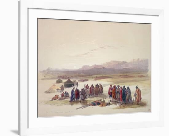Encampment of the Alloeen in Wady Araba-David Roberts-Framed Giclee Print