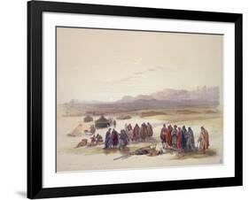 Encampment of the Alloeen in Wady Araba-David Roberts-Framed Giclee Print