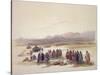 Encampment of the Alloeen in Wady Araba-David Roberts-Stretched Canvas