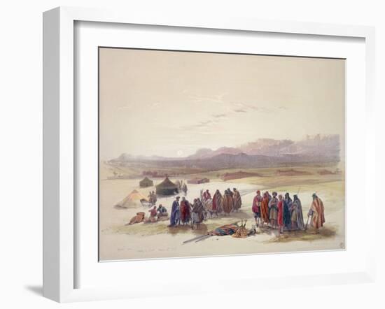 Encampment of the Alloeen in Wady Araba-David Roberts-Framed Giclee Print