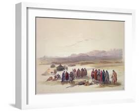 Encampment of the Alloeen in Wady Araba-David Roberts-Framed Giclee Print