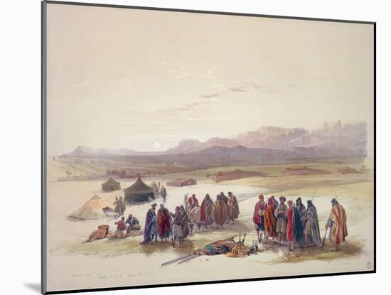 Encampment of the Alloeen in Wady Araba-David Roberts-Mounted Giclee Print