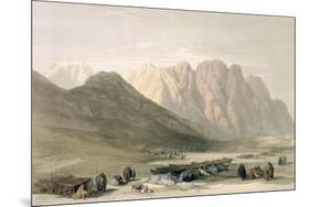 Encampment of the Aulad-Said, Mount Sinai, February 18th 1839-David Roberts-Mounted Giclee Print