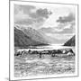 Encampment of the English Expedition of 1871, Lake Pang-Kong, Tibet, 1895-null-Mounted Giclee Print