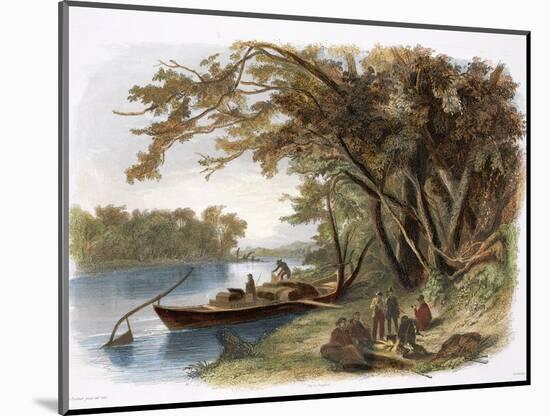 Encampment of the Travellers on the Missouri-Karl Bodmer-Mounted Giclee Print