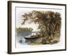 Encampment of the Travellers on the Missouri-Karl Bodmer-Framed Giclee Print